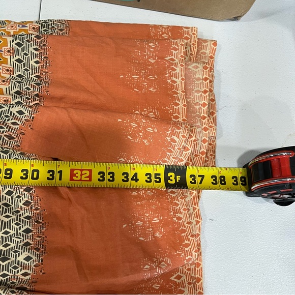Bohemian Orange Patterned Skirt - Picture 5 of 5